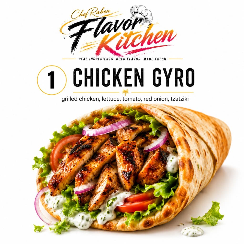 Chicken Gyro Chef Special from Flavor Kitchen