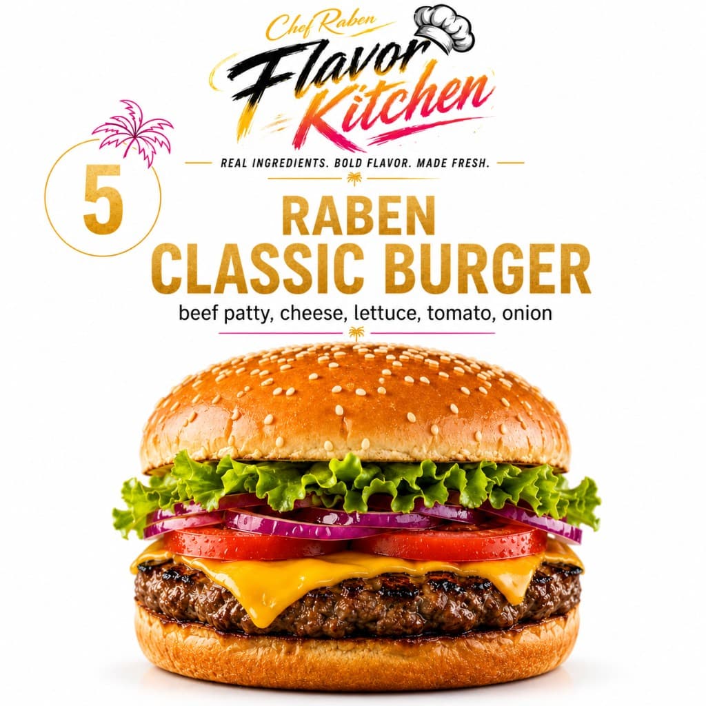 The Raben Classic Burger from Flavor Kitchen