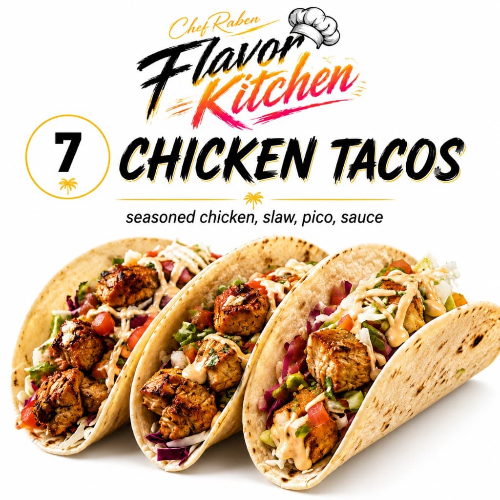 Caribbean Jerk Chicken Taco from Flavor Kitchen