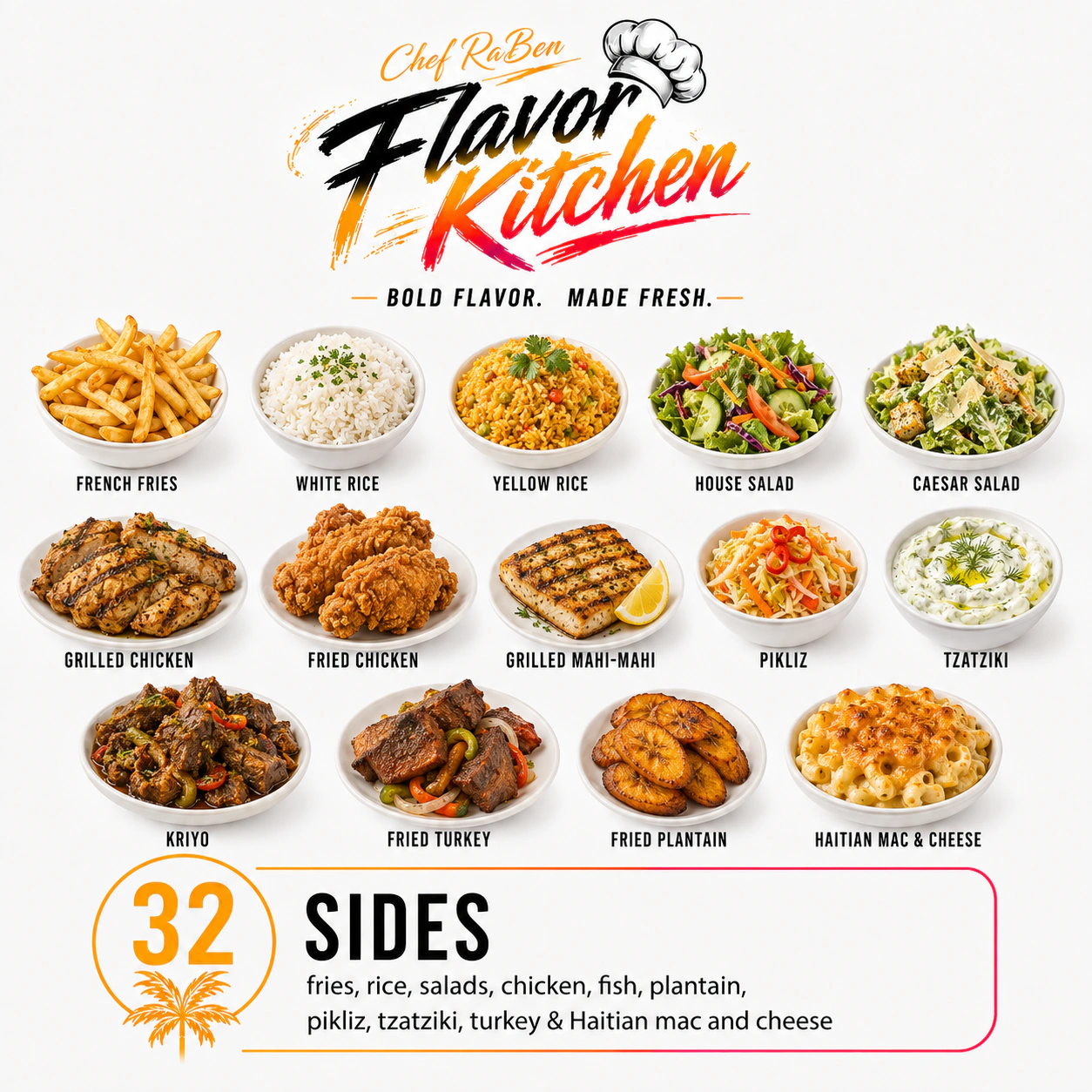 Flavor Kitchen sides menu item number 32.